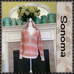 Sonoma hooded V-neck sweatshirt, size S
